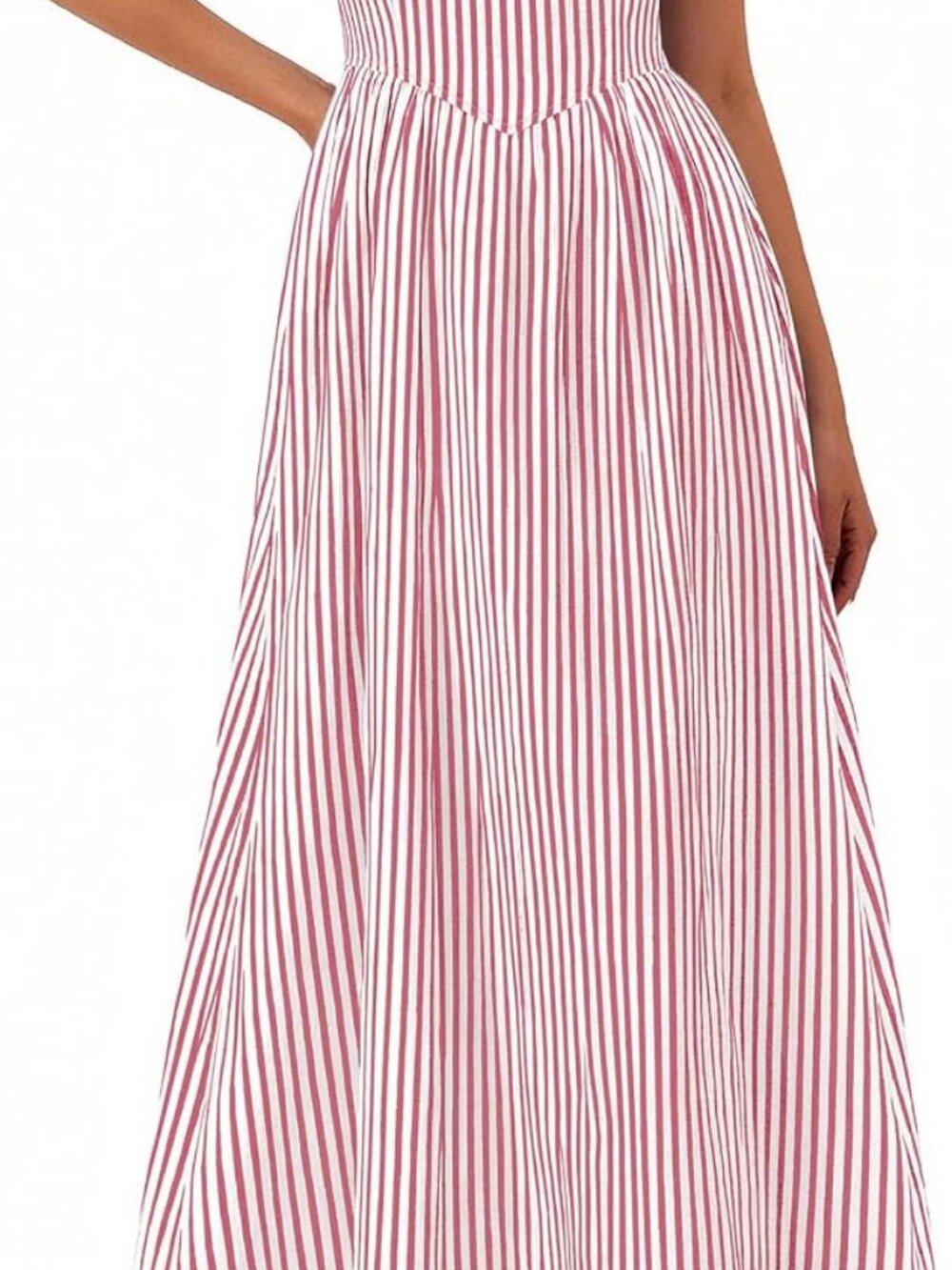 PRETTYGARDEN Blue Striped Maxi Dress M - Picture 9 of 10